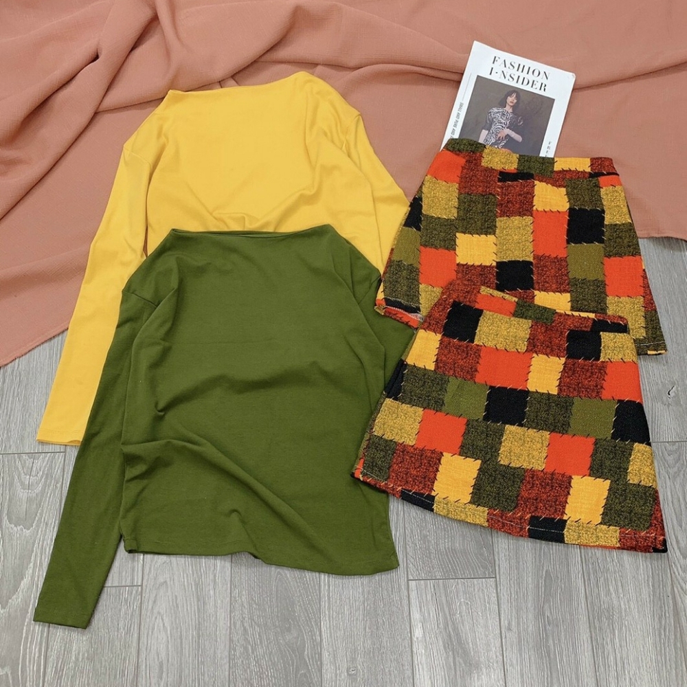 combo shirt and short skirt with pants inside.